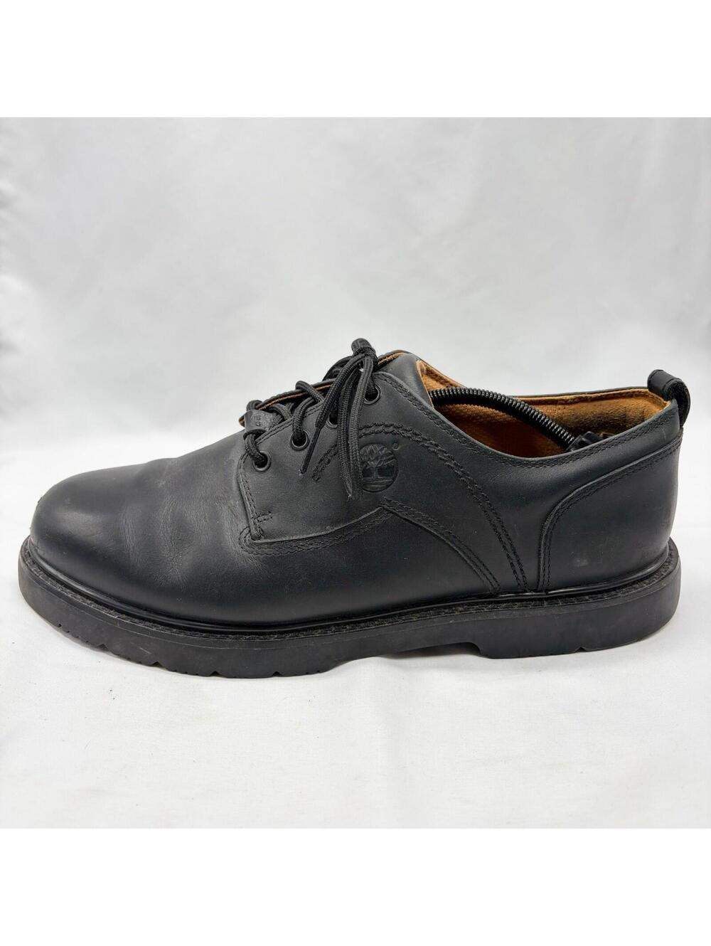 Timberland Men's Oxford Size 12 Leather Plain Round Toe black casual shoes